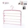 HJYPYJ Magic Hanger,Household Multi-Layer Storage Folding Hanger,Non-Slip PP Trouser Hangers,Applicable Balcony,Wardrobe Non-Slip/Pink / 6 pcs HJYPYJ Magic Hanger,Household Multi-Layer Storage Folding Hanger,Non-Slip PP Trouser Hangers,Applicable Balcony,Wardrobe Non-Slip/Pink / 6 pcs