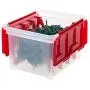 IRIS USA, WFB-45LW, Wing-Lid Storage Boxes with 4 Light Wraps, Red, 1 Pack IRIS USA, WFB-45LW, Wing-Lid Storage Boxes with 4 Light Wraps, Red, 1 Pack