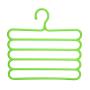 JINBEST Multi-Purpose Clothes Hanger Plastic 5 Layers Pants Trousers Hanger No Slip Storage Hanging Rack Closet Hangers (Green)
