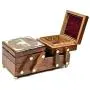 Fold-able Brass Inlaid Beautiful Rosewood Handmade Sliding Storage Boxes | Trivial & Jewelry Storage Boxes | Nagina International (Taj Mahal)