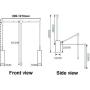 Hanger Adopts Pneumatic Buffer System Wardrobe Clothes Hanger Rail Adjustable Width Strong Load Capacity Horizontal Position Alumina Tube Aluminum Alloy Tube + Plastic (Color : Silver)