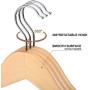 HOUSE DAY Wooden Hanger 20 Pack Wooden Suit Hanger Wooden Clothes Hanger Natural Smooth Finish Wooden Coat Hanger Premium Wooden Hangers for Clothes Dress Suit (Renewed)