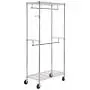 Finnhomy Heavy Duty Rolling Garment Rack Clothes Rack with Double Hanger Rods and Shelves, Portable Closet Organizer with Wheels, 1″ Diameter Thicken Steel Tube Hold Up to 300Lbs, Chrome Finnhomy Heavy Duty Rolling Garment Rack Clothes Rack with Double Hanger Rods and Shelves, Portable Closet Organizer with Wheels, 1″ Diameter Thicken Steel Tube Hold Up to 300Lbs, Chrome