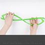 SAASNY Plastic Hangers,6 Green 41.5cm Plastic All Purpose Clothes Garment Coat Hangers Space Saving with Non-Slip Trouser Bar,Ideal for Home and Shops - Space Saving Solution
