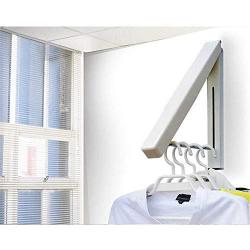 ZTMN Wall Hanger Retractable Indoor Clothes Hanger Magical Folding Kitchen Drying Stand Rack Hanging Holder Organizer Stainless Steel