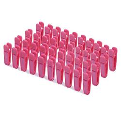 KISEER Plastic Baby Hanger Clips, 40 Pcs Slim-line Finger Clips Set Clothes Hanger Velvet Hanger (Pink)