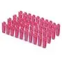 KISEER Plastic Baby Hanger Clips, 40 Pcs Slim-line Finger Clips Set Clothes Hanger Velvet Hanger (Pink)