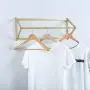 MBQQ Industrial Clothing Rack Wall Mounted,Garment Rack Display Rack Cloths Rack,Metal Clothes Racks for Hanging Clothes,Laundry Room Decor，Golden