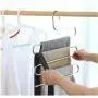 Multifunctional Clothes Hangers 5 Layer 5pcs S Shape Pants Storage Hangers Cloth Rack Multilayer Storage Organization Drying Hanger