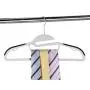 Finnhomy Heavy Duty 50 Pack Plastic Hangers, Durable Clothes Hangers with Non-Slip Pads, Space Saving Easy Slide Organizer for Bedroom Closet, Great for Shirts, Pants,White