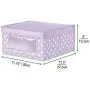 mDesign Soft Stackable Fabric Closet Storage Organizer Holder Boxes - Clear Window, Attached Lid, for Child/Kids Room, Nursery - Polka Dot Print - 4 Pack - Wisteria/Light Purple mDesign Soft Stackable Fabric Closet Storage Organizer Holder Boxes - Clear Window, Attached Lid, for Child/Kids Room, Nursery - Polka Dot Print - 4 Pack - Wisteria/Light Purple