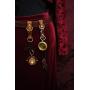 Steampunk Belt Accessory gadget hanger, leather belt loop, with D rings on Strap. Brown or black, brass, antique, or silver. Larp faire