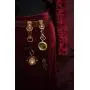 Steampunk Belt Accessory gadget hanger, leather belt loop, with D rings on Strap. Brown or black, brass, antique, or silver. Larp faire