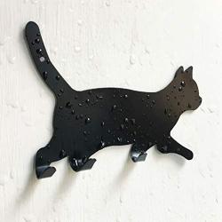 Sara-u Vintage Cat Shaped Hooks Wall Door Rustic Hanger For Clothes Coat Hat Key Hanging Home Kitchen Bathroom Decoration