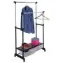 Heize best price New Double Adjustable Heavy Duty Clothes Hanger Rolling Garment Rack with 2 Drawers (U.S. Stock) Heize best price New Double Adjustable Heavy Duty Clothes Hanger Rolling Garment Rack with 2 Drawers (U.S. Stock)