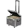 Vaultz VZ00685 Locking Mobile Rolling File Storage Chest, Letter/Legal Wheelie Case, 2 Combination Locks, 15.5 x 14.5 x 17.5 Inches, Black/White Stripe Vaultz VZ00685 Locking Mobile Rolling File Storage Chest, Letter/Legal Wheelie Case, 2 Combination Locks, 15.5 x 14.5 x 17.5 Inches, Black/White Stripe