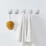 Fotosnow Adhesive Hooks Heavy Duty Stainless Steel Wall Hooks Hangers Stick on Hooks for Hanging Robes, Towels, Hats-4 Pack