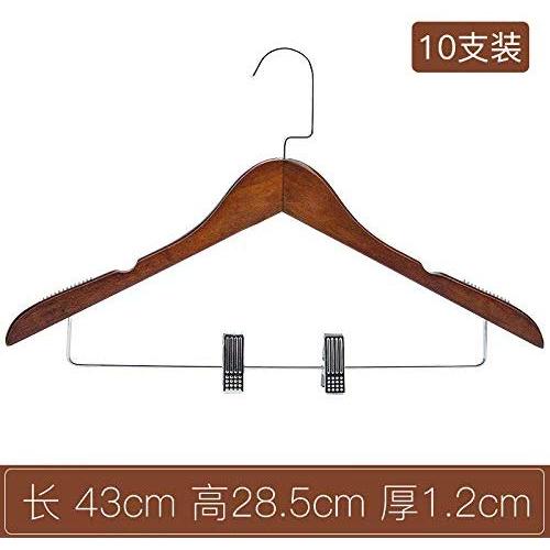 Xyijia Hanger Solid Wood Coat Hanger Clip Clothing Store Hotel Wardrobe Cloakroom Hangable Trousers Garment Clothes Hanger