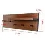 OROPY Entryway Coat Hooks with Storage Shelf, Solid Wood Wall Mounted Clothes Rack with 5 Pegs and Display Shelf for Hallway, Bathroom, Living Room, Bedroom, Kitchen, 23.6" L × 7.5" W, Walnut Color