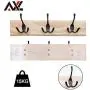 AXL Wall Mounted Coat Rack,No Damage Wall, Hooks Coat Rack Hat Hook Bath Towel Closet Clothes Hanger Garment Rack Holder, 3 Black Hook, Wall Mount Entryway Bathroom Bedroom Kitchen Home Office Storage