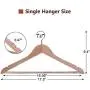 JS HANGER Wooden Suit Hangers Natural Finish Anti-Rust Hooks and Non-Slip Bar, 20 Pack JS HANGER Wooden Suit Hangers Natural Finish Anti-Rust Hooks and Non-Slip Bar, 20 Pack
