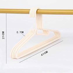 SAASNY Plastic Hangers Standard Hangers,[30 Pack] Coat Hangers ? Premium S-Shaped Pp Plastic Clothes Hangers,Non Slip,Slim and Space Saving,Beige for Drying and Storage