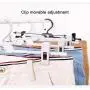 QHQH Pack of 10 Plastic Trouser Hangers, Non Slip Space Saving Clothes Garments Hanger Dry Wet Clothes Hangers with Adjustable Clips for Clothes Skirt Slacks Hats, 34.29.5cm