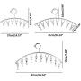MEIYIN 3Pcs Stainless Steel Laundry Drying Rack Drip Hanger with 6/8/10 Clips Automatic Windproof Hook for Underwear Sock
