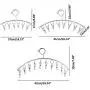 MEIYIN 3Pcs Stainless Steel Laundry Drying Rack Drip Hanger with 6/8/10 Clips Automatic Windproof Hook for Underwear Sock