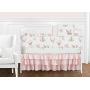 Sweet Jojo Designs Blush Pink, Mint Green and White Boho Girl Baby Nursery or Kids Room Small Fabric Toy Bin Storage Boxes Chest for Woodland Deer Floral Collection