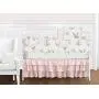 Sweet Jojo Designs Blush Pink, Mint Green and White Boho Girl Baby Nursery or Kids Room Small Fabric Toy Bin Storage Boxes Chest for Woodland Deer Floral Collection