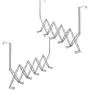 WEBI Over The Door Hook,Door Hanger Over The Door Towel Rack with 6 Hooks for Hanging,Door Coat Hanger Towel Hanger Over Door Coat Rack for Clothes,Behind Back of Bathroom,Silver,2 Packs