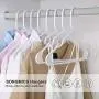 SONGMICS Clothes Hangers Plastic 50 Pack, Easy and Convenient with Widened Non Slip Grooves and Reinforced Ends, White UCRP03W-50 SONGMICS Clothes Hangers Plastic 50 Pack, Easy and Convenient with Widened Non Slip Grooves and Reinforced Ends, White UCRP03W-50