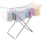 BAOYOUNI Clothes Drying Rack Collapsible Lightweight Laundry Dryer Hanger Shelf with Socks Clips for Bathroom, Indoor, Balcony, Yard and Outdoor Use