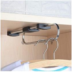 DNJKSA 40cm Wardrobe Hang Hanging Rod Metal Telescopic Sliding Racks Hanging Clothes Rack Clothes Hanger Organizer Accessories(2 Pieces/Lot)