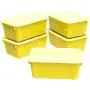 Storex Small Cubby Bins with Covers, Pack of 5, 12.2 x 7.8 x 5.1 Inches, Yellow (62410U05C) Storex Small Cubby Bins with Covers, Pack of 5, 12.2 x 7.8 x 5.1 Inches, Yellow (62410U05C)
