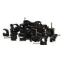 Everflow HC012 Half Clamp J-Hook with Nail For Pex Tubing Pipe Support (50 Pack), 1/2", Black