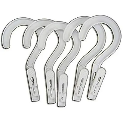 McKay 15 Pc Portable Laundry Hanger Clothespins with Spring Clip Hooks, Outdoor Hang Drying Clothing, For Home or Travel - Air Dry, Drip Dry