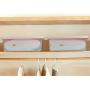 Wekiog Versatile Storage Organizer Plastic Bins with Lids, Pink, 14 Quart, Set of 2