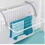 2pcs Portable Foldable Drying Rack Clothes Punch Free Hanger Winter Heating Radiator Balcony Clothes Hanger