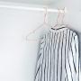 Harbour Housewares Metal Wire Coat/Clothes Hanger - Trouser Bar & Notches - Rose Gold