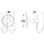 Yardwe Retro Bronze Coat Hook Single Hanging Clothes Hanger Antique European Wall Mounted Hanger