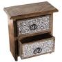 Artesia Wooden Handcrafted Floral Design Jewelry Boxes Organizer with Drawers