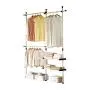 PRINCE HANGER, Double 2 Tier Hanger & Shelves, Clothing Rack, Closet Organizer, Heavy Duty, PHUS-0053 PRINCE HANGER, Double 2 Tier Hanger & Shelves, Clothing Rack, Closet Organizer, Heavy Duty, PHUS-0053