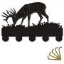 LXH Sika Deer Silihouette Wooden Hanger Christmas Unique Gift Clothes Hat Key Hook/Coat Rack/Wall Hook Modern Home Decoration Wall Stickers Kitchen Bathroom Towel Hook,Black LXH Sika Deer Silihouette Wooden Hanger Christmas Unique Gift Clothes Hat Key Hook/Coat Rack/Wall Hook Modern Home Decoration Wall Stickers Kitchen Bathroom Towel Hook,Black