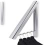 TOOGOO Wall Mounted Clothes Airer Washing Line Coat Shirt Dryer Folding/Pull Out Wall Hanger Space Saving Clothes Cupboard Storage Organiser for Washing Room Laundry Bathroom Utility