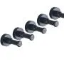 Bettli Single Hook Hat Coat Robe Door Wall Hook Hanger Space Aluminum (Pack of 5) (Black) Bettli Single Hook Hat Coat Robe Door Wall Hook Hanger Space Aluminum (Pack of 5) (Black)