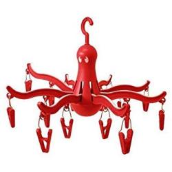 Ikea 801.896.63 Pressa Hanging Dryer with 16 Clothes Clips, Red