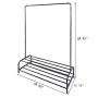 Metal Garment Rack Heavy Duty Indoor Bedroom Clothes Coat Stand Shoes Rack with Top Rod and Lower Storage Shelf Clothes Rack with 1-Tier Shelves Black (Renewed) Metal Garment Rack Heavy Duty Indoor Bedroom Clothes Coat Stand Shoes Rack with Top Rod and Lower Storage Shelf Clothes Rack with 1-Tier Shelves Black (Renewed)