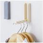 10pcs Random Color Foldable Door Hook Wall Hanger for Cloth Home Storage Household Invisible Coat Storage Holder Coat Hanger